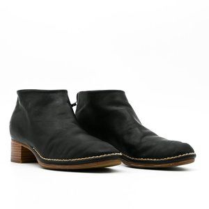 FEIT Ceremonial Mid-Heel Ankle Bootie Black